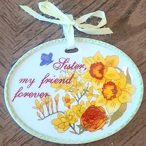 Sister, my friend forever small plaque